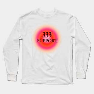 333 Angel Numbers Support Glowing Aura Long Sleeve T-Shirt